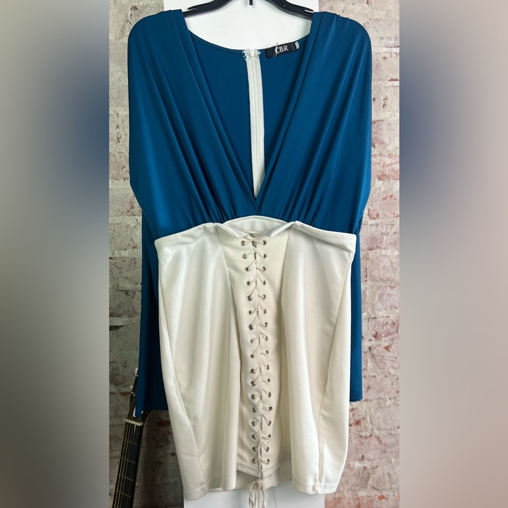 Brand new Blue & Ivory CBR dress.